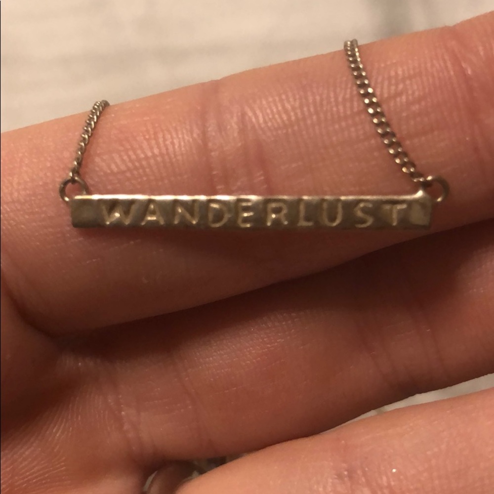 Wanderlust bar necklace silver